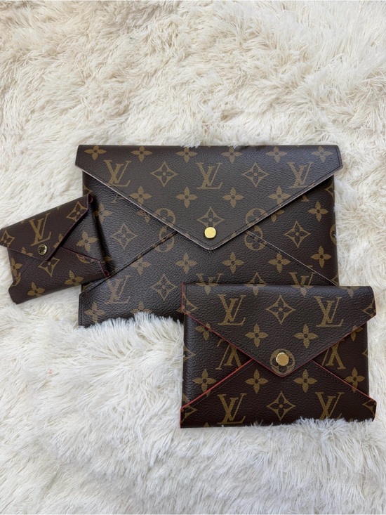 Louis Vuitton Handbags - Louis Vuitton Monogram Envelope Pouch Trio in Brown and Gold